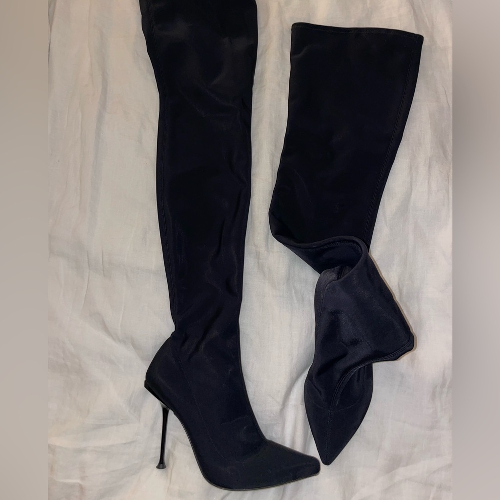 Sergio Rossi stiletto stretch thigh high boots size 39